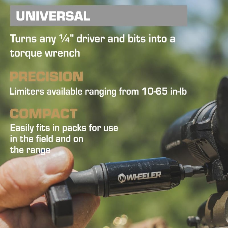 Wheeler Fat Stix Individual Limiter 10-65 Inch-Pounds with Preset Torque, Accurately Tightens, Reversible, Compatible with Fat Stix T-Handle Driver, for Gunsmithing, Reloading, and Torque Adjustment - Image 4